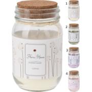 SCENTED CANDLE IN GLASS 4 ASSORTED COLORS
