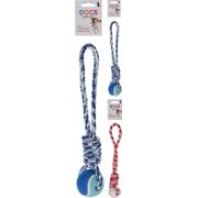 DOG ROPE WITH BALL 32CM 2 ASSORTED COLORS