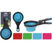 PET FOOD SCOOP FOLDABLE 4 ASSORTED COLORS