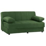 EGE 1214 HM3067.07 SOFA BED 3 SEATS STORAGE VELVET GREEN 192X74X82CM