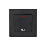 POWERLINK ACCESSORIES 45A DOUBLE POLE SWITCH WITH NEON BLACK MATTE