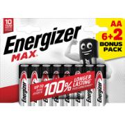 ENERGIZER BATTERIES MAX AA (8PCS) 6+2 FREE