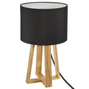 ATMOSPHERA 'MOLU' 1xE27 (MAX.25W) TABLE LAMP WOOD BLACK IP20 Ø200xH345MM