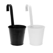 FLOWER POT WITH HOOK TWIST 2 ASSORTED COLORS