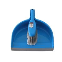 DUSTPAN WITH RUBBER AND BROOM BRUSH