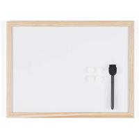 MAGNETIC WHITE BOARD WITH WOODEN FRAME 30X40CM