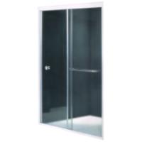 ROMA WALL TO WALL SHOWER CUBICLE SL/G 100-105X185CM 6MM CHROME FRAME/UNCLEAR GLASS