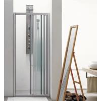 ROMA 3 DOORS CABINET 103-108X185CM CHROME FRAME/CLEAR GLASS