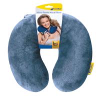 TRAVEL BLUE NECK PILLOW MICRO PEARLS