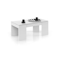 FORES 001637BO COFFEE TABLE LIFT-UP WHITE 43CM X 100CM X 50CM