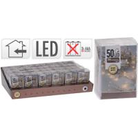 XMAS LED LIGHTS 50CPS BATTERY OPERATED WARM WHITE