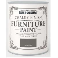 RUSTOLEUM ANTHRACITE CHALKY FINISH FURNITURE PAINT 750ML
