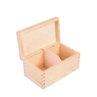 WOODEN BOX WITH 2 DIVIDERS