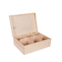 WOODEN BOX WITH 6 DIVIDERS