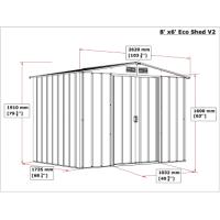  DURAMAX ECO METAL SHED 8X6FT GREEN