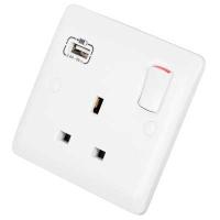 LEGRAND SYNERGY SOCKET WITH USB 13A 1 GANG