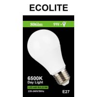 ECOLITE LED 9W BULB E27 A60 806LM 6500K FROSTED