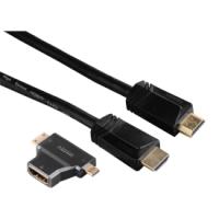 HAMA HIGH SPEED HDMI CABLE WITH ETHERNET 1.5M & HDMI ADAPTER