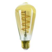 J&C LED 4W FILAMENT BULB ST64 E27 200LM 2200K DIMMABLE AMBER SPIRAL