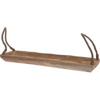 WOODEN TRAY WITH HANGING ROPE