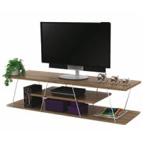 TV STAND WOODEN WITH METAL-WALNUT