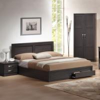 BED FB9312.01 WITH 2 ZEBRANO DRAWERS FOR MATTRESS 150x200CM