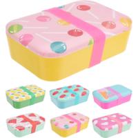 LUNCH BOX BAMBOO/MELAMINE 6 ASSORTED COLORS