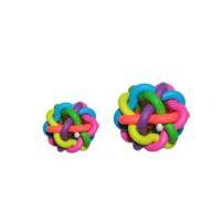 PET INTEREST RUBBER BALL WITH BELL SMALL 7.5CM