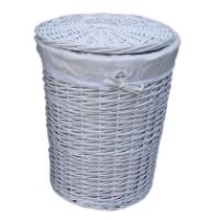 LAUNDRY BASKET 759170-L ROUND WHITE WITH LINER 44X56CM