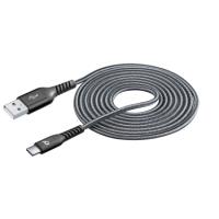 CELLULAR LINE TETRAFORCE CABLE USB-A TO USB-C 2.0M BLACK