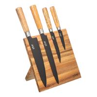 5FIVE 151493 ACACIA MAGNET KNIVES WITH STAND 4PCS