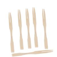 COCKTAIL FORK BAMBOO 100PCS