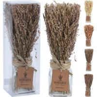 DECORATION GRASS IN GLASS POT 4 ASSORTED COLORS