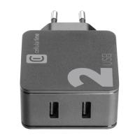 CELLULAR LINE MULTIPOWER CHARGER 2 USB 24W BLACK