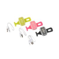 BICYCLE GEAR FRONT/REAR LIGHT USB CHARGE 3 ASSORTED COLORS