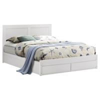 DOUBLE BED HM312.05 CAPRI WOODEN WITH 2 SONAMA DRAWERS FOR MATTRESS 150X200CM WHITE