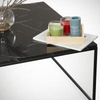 COFFEE TABLE BLACK SHADE OF MARBLE TYPE 75X75X43CM