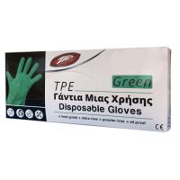 ZAP TPE DISPOSABLE GLOVES GREEN SMALL 100PCS