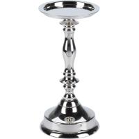CANDLE HOLDER 21.5CM SILVER