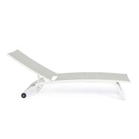 BIZZOTTO CLEOPAS SUNBED WITH WHEELS WHITE