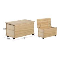 TRAMONTINA WOOD CHEST WITH WHEELS 69L