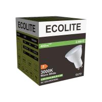 ECOLITE LED 4.5W LAMP GU10 400LM 3000K 120° FROSTED