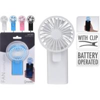 MINI FAN WITH CLIP 4 ASSORTED COLOURS