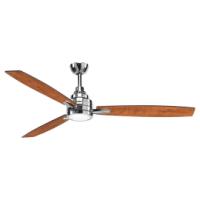 SUNLIGHT 'RIO' CEILING FAN DC MOTOR 3-PLYWOOD BLADES 52-INCH CHROME/BROWN LED 18W 1620LM 3CCT REMOTE CONTROL