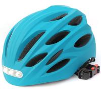 ALOHACYPRUS RECHARGEABLE ELECTRIC HELMET WITH LED - BLUE