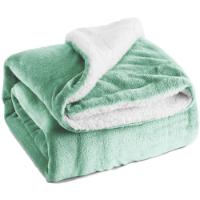 BLANKET FLANNEL SHERPA 200X220CM 2 ASSORTED COLORS