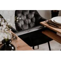 FINORI COBURG EXTENDABLE TABLE BLACK/OAK 120-160CM