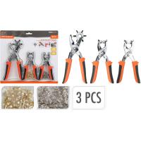 HOLE PUNCH AND EYELET PLIERS SET OF 3PCS