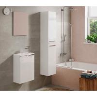 FORES COMPACT WITH MIRROR 58X22X40CM WHITE, MELAMINE
