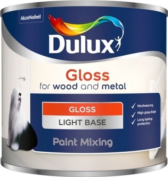 DULUX LIGHT GLOSS BASE SOLVENT BASED PAINT FOR WOOD & METAL 500ML